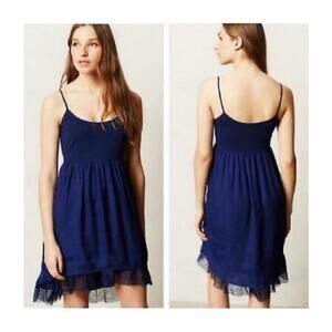 Anthropologie Lili's Closet Tiered Tulle Chemise